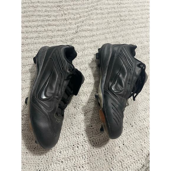 Nike Air Baseball Cleats Air Conversion Men's Size 9.5 Black 306943 001 00 - Picture 4 of 11